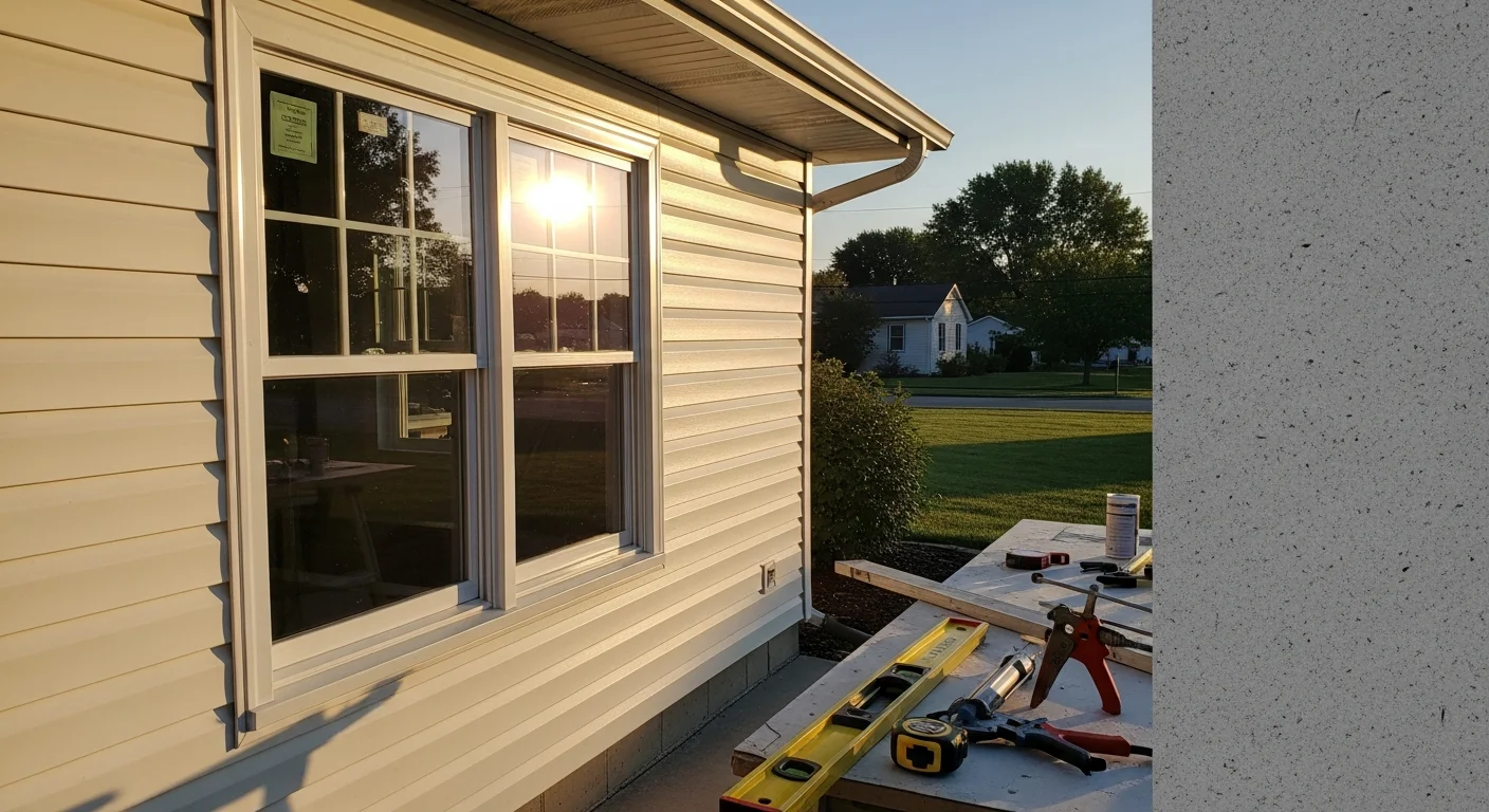 New energy-efficient windows installed in residential home with professional craftsmanship