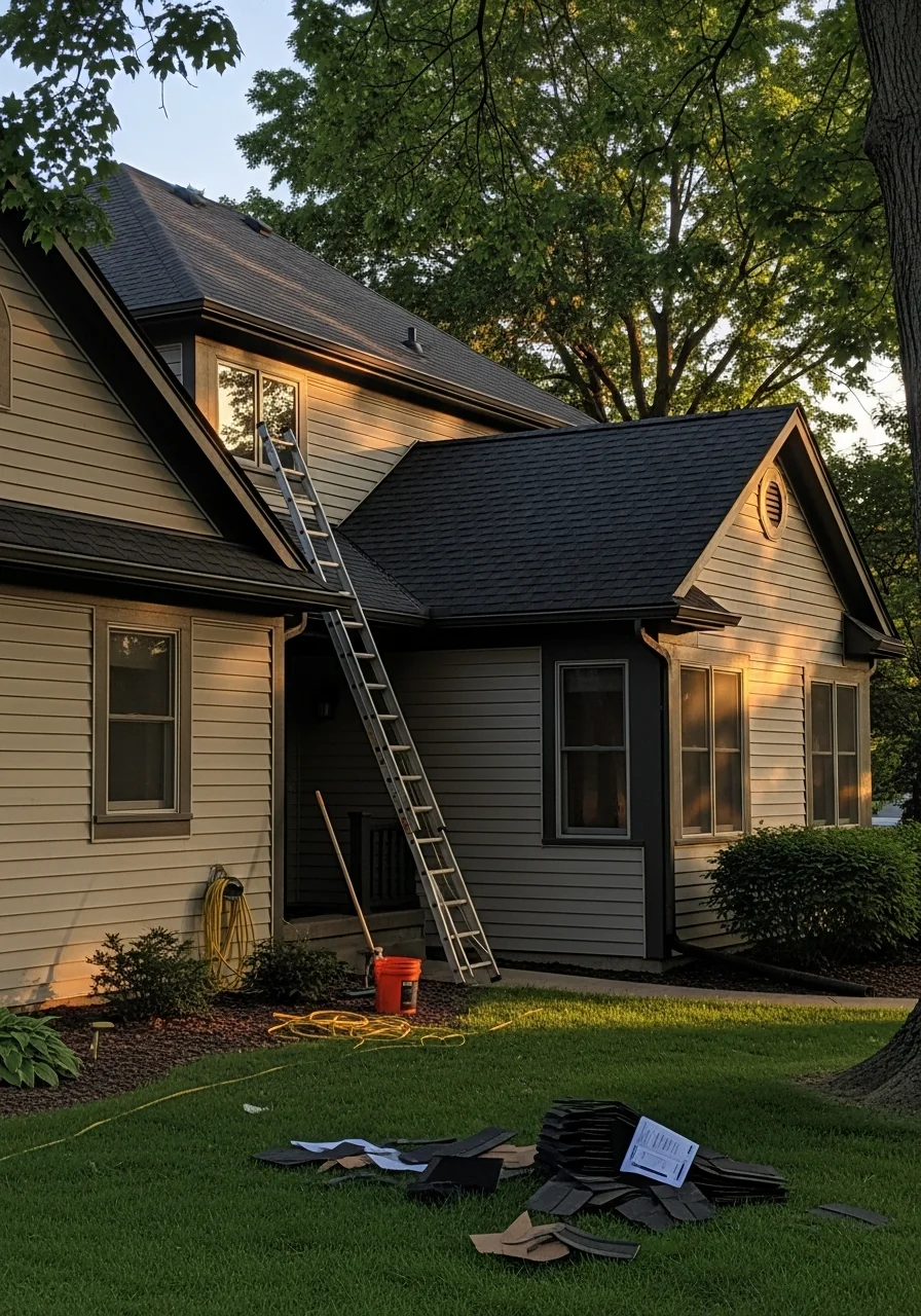 Residential Huntington property with traditional architecture and established landscaping.